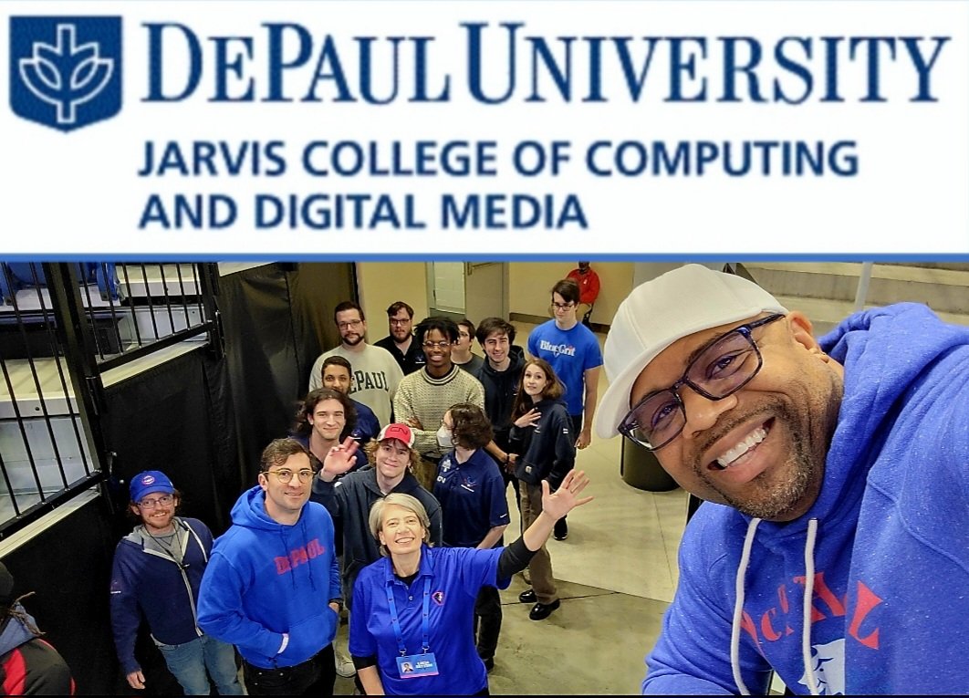 Kevin (@kjironman) on Twitter photo .Big shoutout to <a href="/CDMDePaul/">Jarvis College of Computing and Digital Media</a> <a href="/WintrustArena/">Wintrust Arena</a> during the <a href="/DepaulMbb/">DePaul Mens Basketball</a> vs. St. Johns 🏀game College Series Media Night #HereWeDo #BlueGrit 🔵😈 .Big shoutout to <a href="/CDMDePaul/">Jarvis College of Computing and Digital Media</a> <a href="/WintrustArena/">Wintrust Arena</a> during the <a href="/DepaulMbb/">DePaul Mens Basketball</a> vs. St. Johns 🏀game College Series Media Night #HereWeDo #BlueGrit 🔵😈