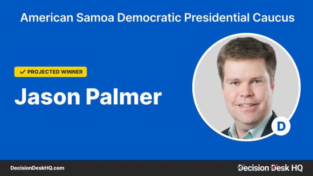 Joe Biden loses American Samoa Primary to Jason Palmer Trending News