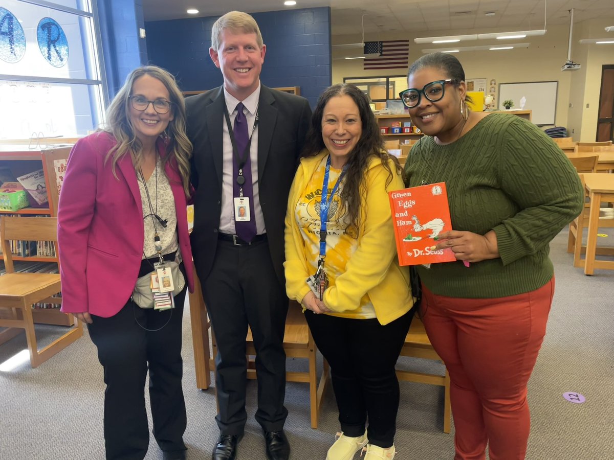 Kinder and 1st grade Jets had a very special guest reader today for read week! Thank you so much to Superintendent Bielefeld for stopping by and reading Green Eggs and Ham to our scholars! #wpsproud #dreambelieveachieve #readacrossamerica2024