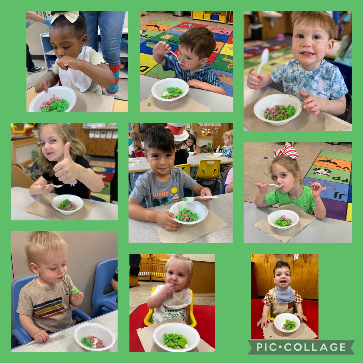 It’s Read Across America Week @Telge_ELC! Yesterday we celebrated Dr.Seuss with so many fun activities and we topped it off with some yummy green eggs and ham! #DrSeuss #ReadAcrossAmerica #GreenEggsAndHam
@CFISDCOMMPROG @CFISDELCS