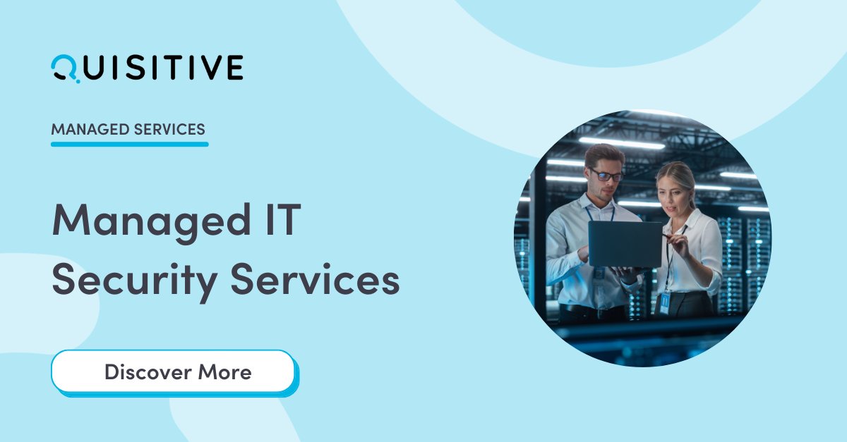 BeQuisitive's tweet image. quisitive.us/ugEte🔓Quisitive provides comprehensive Managed Security Services that offer around-the-clock support, vulnerability scans, system management and much more. #DataProtection #ManagedITSecurity #CyberSecurity