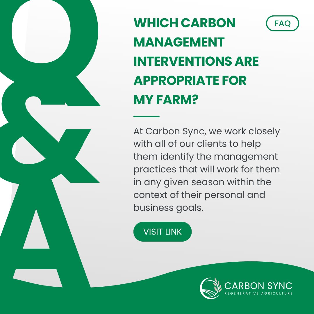 We also develop and support monitoring protocols to assess an intervention’s success and take the learning into the next season. Interested to know more? carbonsync.com.au/faq/ #CarbonSync #RegenerativeAgriculture #NetZero #CarbonCredits #NaturalCapitalAccounting #Scope3