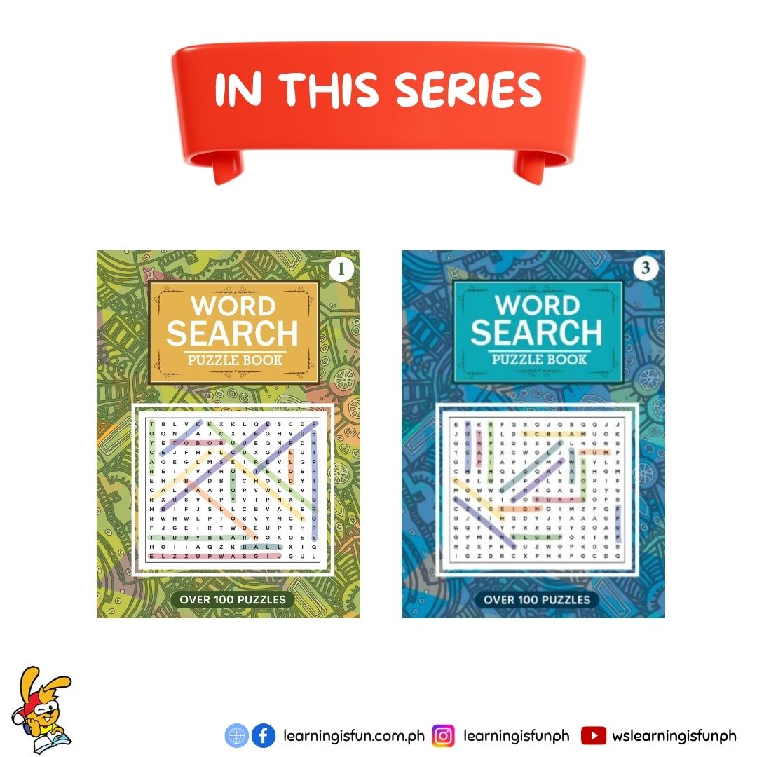 Learningisfunrs's tweet image. Elevate your leisure time with "WORD SEARCH PUZZLE BOOK 2. Whether you're passing the time or expanding your vocabulary, this puzzle book is a must-have.
Get your copy for only Php 99.00.
Explore our website:
dvorsd.learningisfun.com.ph
Online Catalogue:
online.fliphtml5.com/slrbo/mfbv/