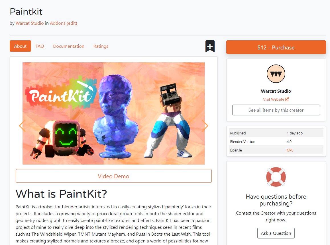 warcat3d's tweet photo. PaintKit is officially on BlenderMarket! #b3d #PaintKit https://t.co/uXS6dlJoXg