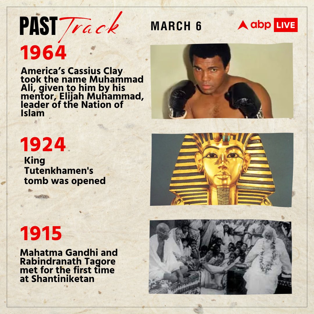 abplive's tweet photo. #PastTrack | Did you know that on this day, Indian Prime Minister Chandra Shekhar resigned from the post of Prime Minister seven months after the #Congress Party withdrew its support
Check out other important events that took place on March 6
#ABPLive #India #Egypt #MahatmaGandhi #RabindranathTagore