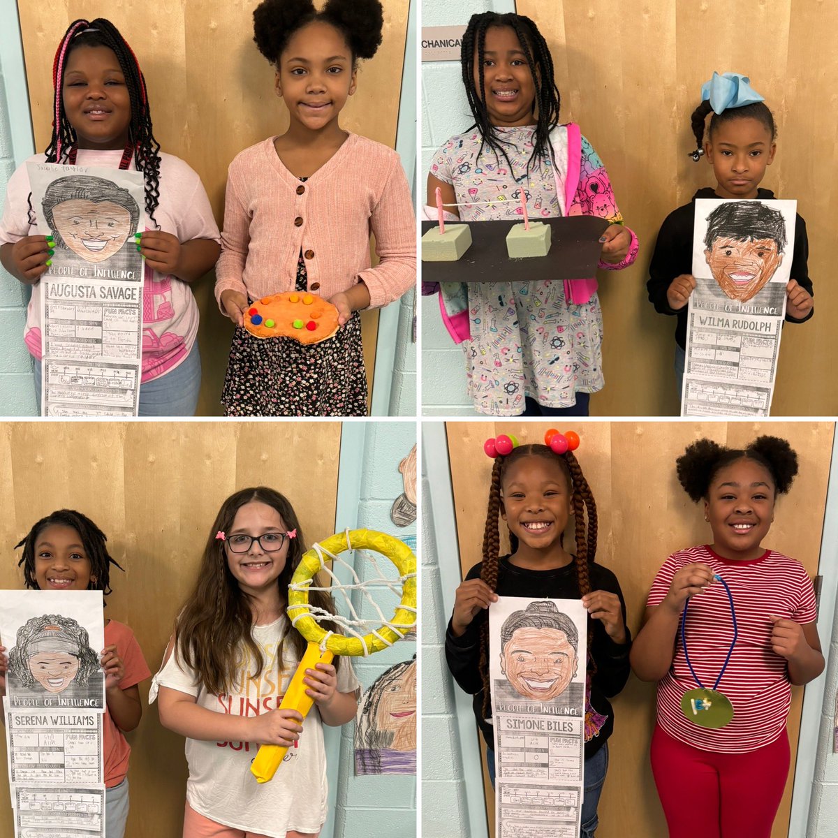 MandyDuckett's tweet photo. My students @BPESArtsAcademy did a wonderful job researching and creating an object that symbolizes their famous African American for Black History Month.  They are so creative! #BPInspired #BlackHistoryMonth #artsintegration https://t.co/U2firMBrth