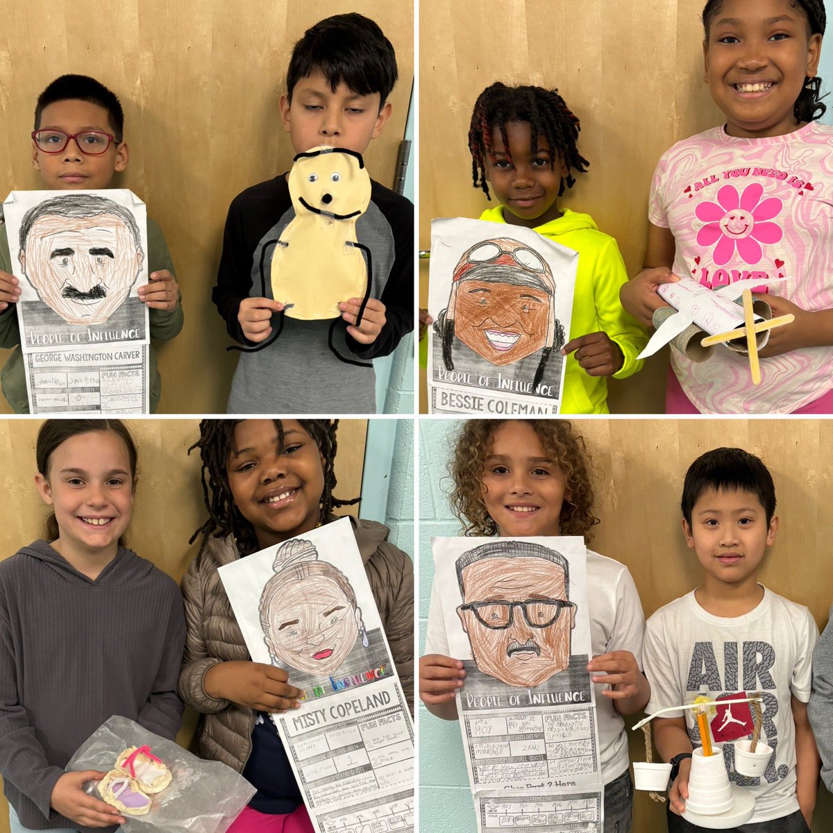 MandyDuckett's tweet photo. My students @BPESArtsAcademy did a wonderful job researching and creating an object that symbolizes their famous African American for Black History Month.  They are so creative! #BPInspired #BlackHistoryMonth #artsintegration https://t.co/U2firMBrth