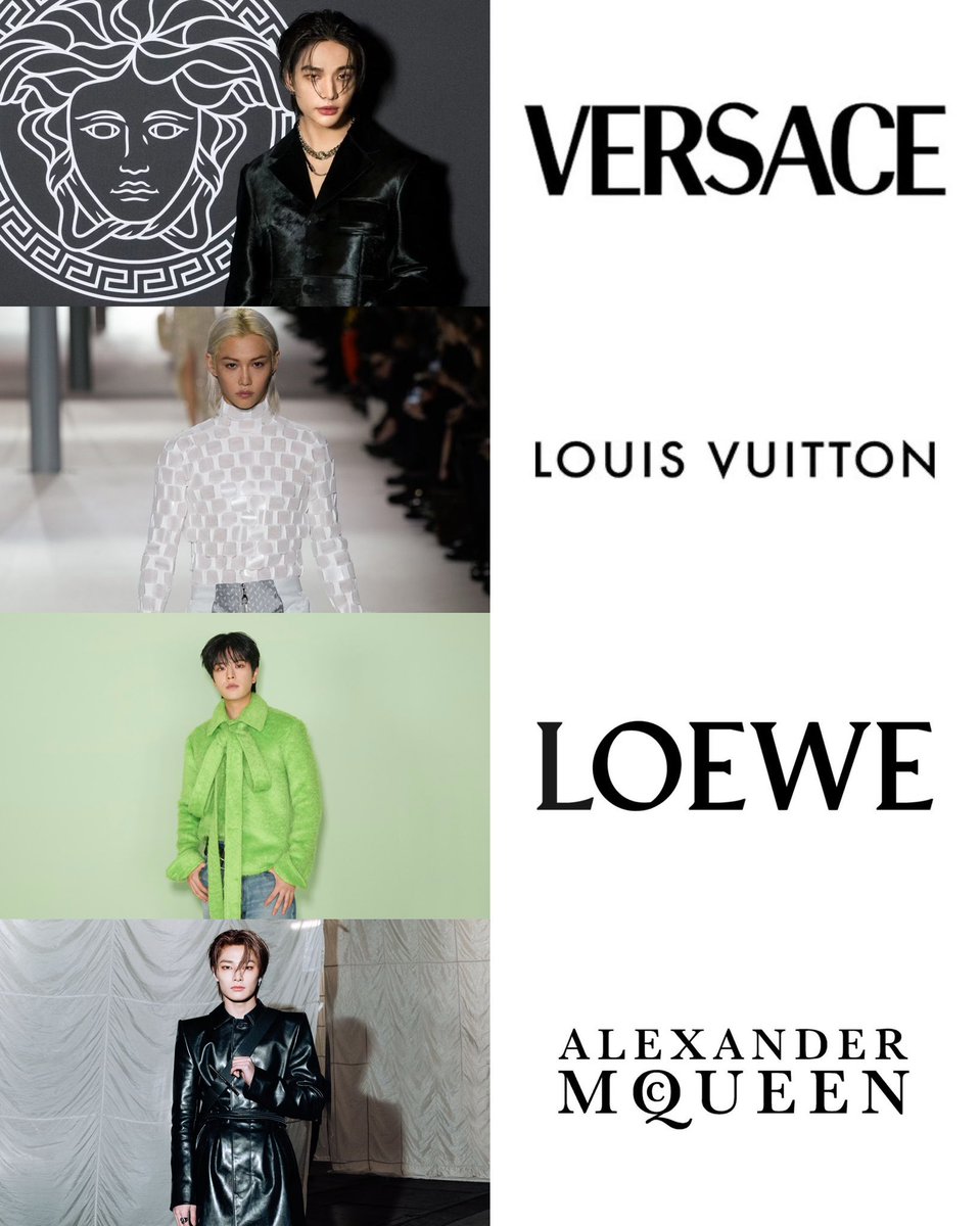 ✩___✩ proud of you guys! 

HYUNJIN AT VERSACE MFW24
#HyunjinxVersaceFW24
#VersaceFW24

SEUNGMIN PARISIAN TALE WITH LOEWE 
#SEUNGMINxLOEWE
#LOEWEFW24 

ALEXANDER MCQUEEN'S KING I.N 
#I_NxALEXANDERMCQUEEN 
#McQueenAW24

FELIX LOUIS VUITTON FW24
#FELIXxLVFW24 #LVFW24