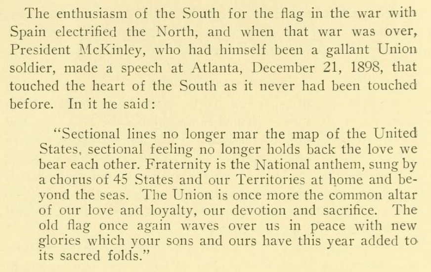 President William McKinley in 1898: 'The Union is once more the common alter of our love and loyalty, our devotion and sacrifice.'

Congress of the United States in 2023: Damn the Southern sacrifice. 

#DefendArlington #USHistory
Hilary A. Herbert, History of the Arlington