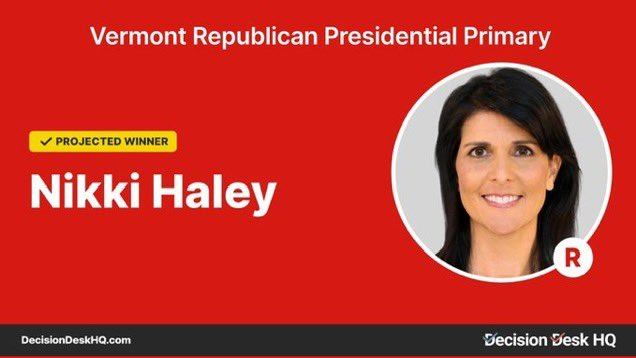 The Algorithms won Vermont

I watched Vermonts Reporting rate drop numerous times the last few hours, with each decline in reporting rate showing Nikki Haley with a net positive.

That is the algorithm trying to figure out the massive problem that’s YOU. 

Drop a . If Vermont was…