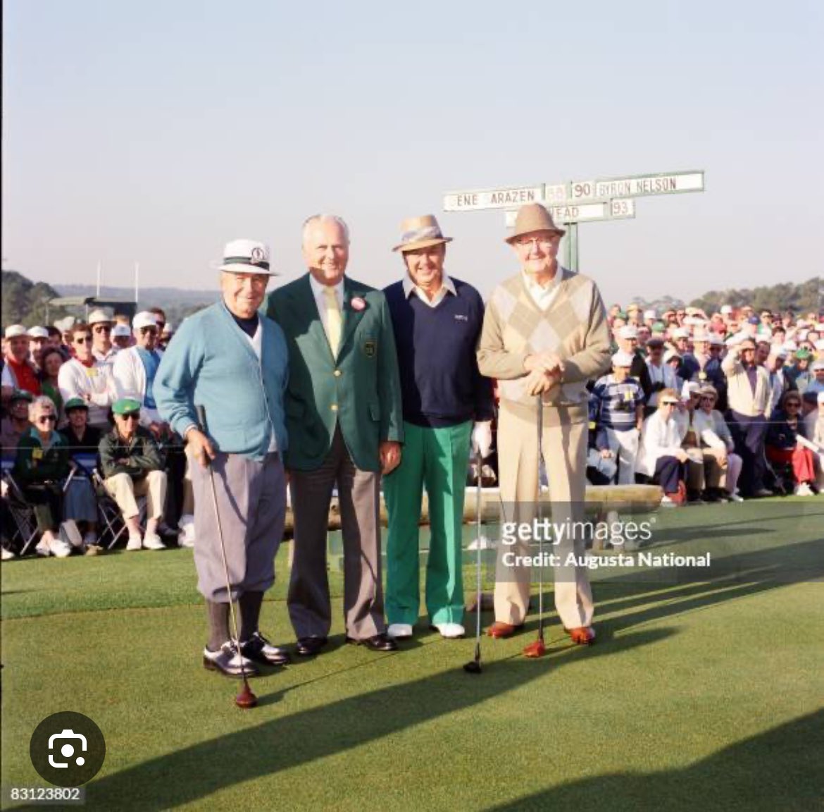 At the 1987 <a href="/TheMasters/">The Masters</a> tournament, Gene Sarazen participated in the ceremonial opening tee shots with Sam Snead and Byron Nelson. Having not traveled with his own clubs, he went into the bag room looking for a driver to use. His longstanding relationship with <a href="/WilsonGolf/">Wilson Golf</a> drew