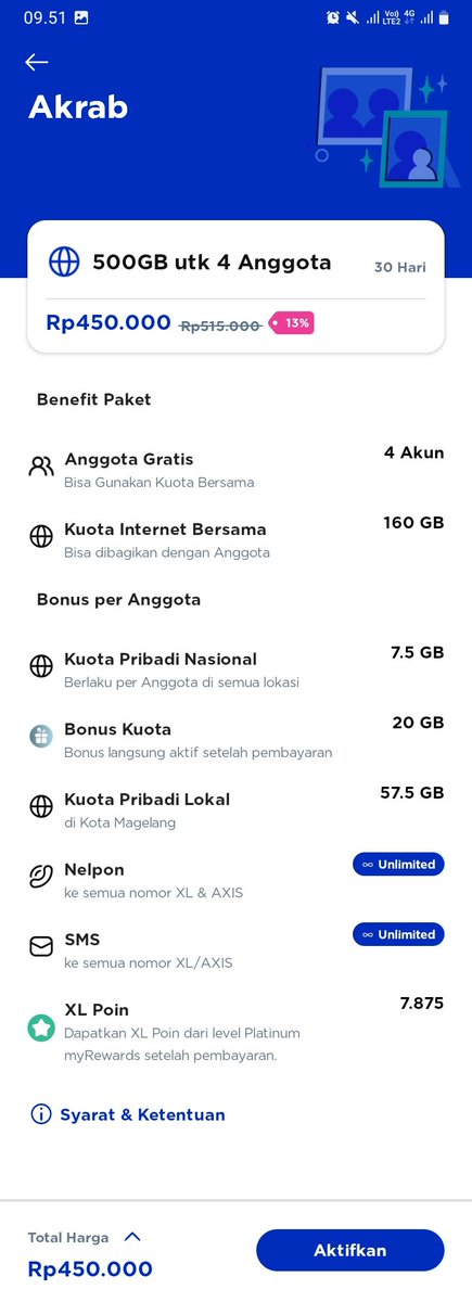 jaasmani's tweet photo. OPEN SHARING
PAKET AKRAB XL 160 GB

☆ Aktif mulai hari ini
☆ Cek benefit di gambar
☆ Kuota lokal sesuai area
☆ Butuh 2 anggota saja
☆ Order via WhatsApp
☆ Pay after add number
☆ Pelunasan 1×24 jam
☆ All payments

💳 Rp75.000,00
☎️ https://t.co/Nhn4vLBMhZ
Sfu. #zonauang https://t.co/0LIM3iNeJA