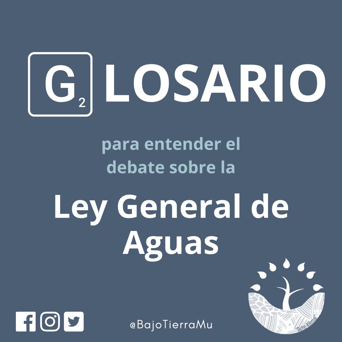 ¿Qué está pasando con la #LeyGeneralDeAguas? 💧 Te dejamos un glosario🔤 para poder participar en esta importante y urgente conversación frente a la crisis del modelo de gestión del agua en contexto de #EmergenciaClimática🌎