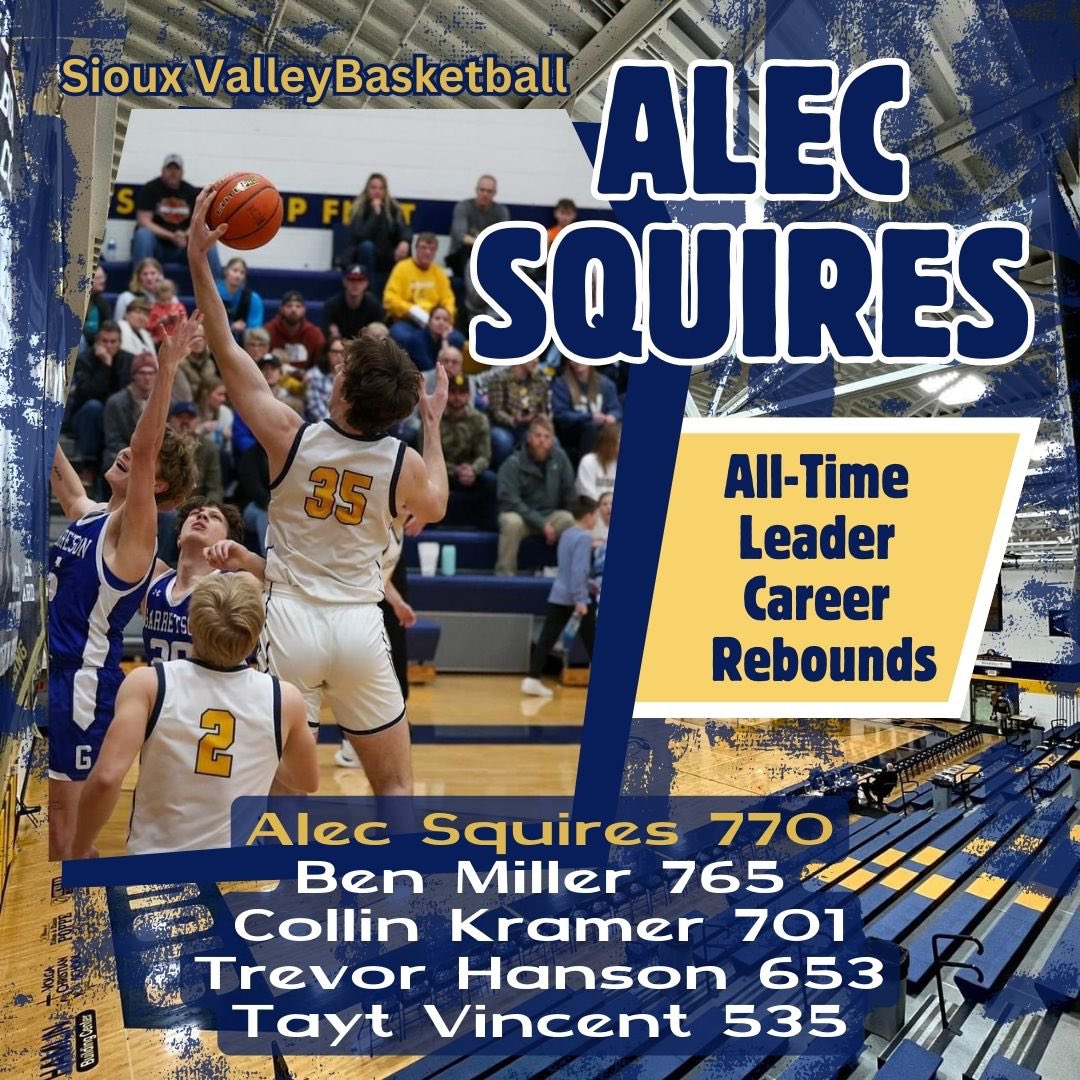 SV new all-time leader in Career Rebounds <a href="/squires_alec/">Alec J Squires</a>