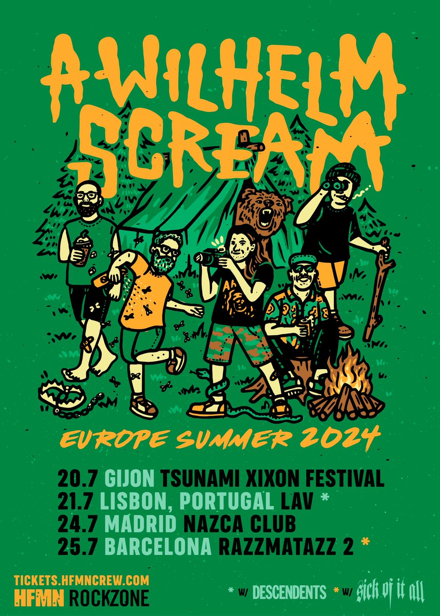 𝐀 𝐖𝐈𝐋𝐇𝐄𝐋𝐌 𝐒𝐂𝐑𝐄𝐀𝐌 llegan a EUROPA dentro de su gira de verano y pasaran por la península para 4 fechas.
Ver GIRA 🌀 ⇢ hfmncrew.com/giras/a-wilhel…
.
➢ 24.07.2024 MADRID @Sala_Nazca + Banda Invitada
Tickets 🎟️ ⇢ bit.ly/aws-MADRID