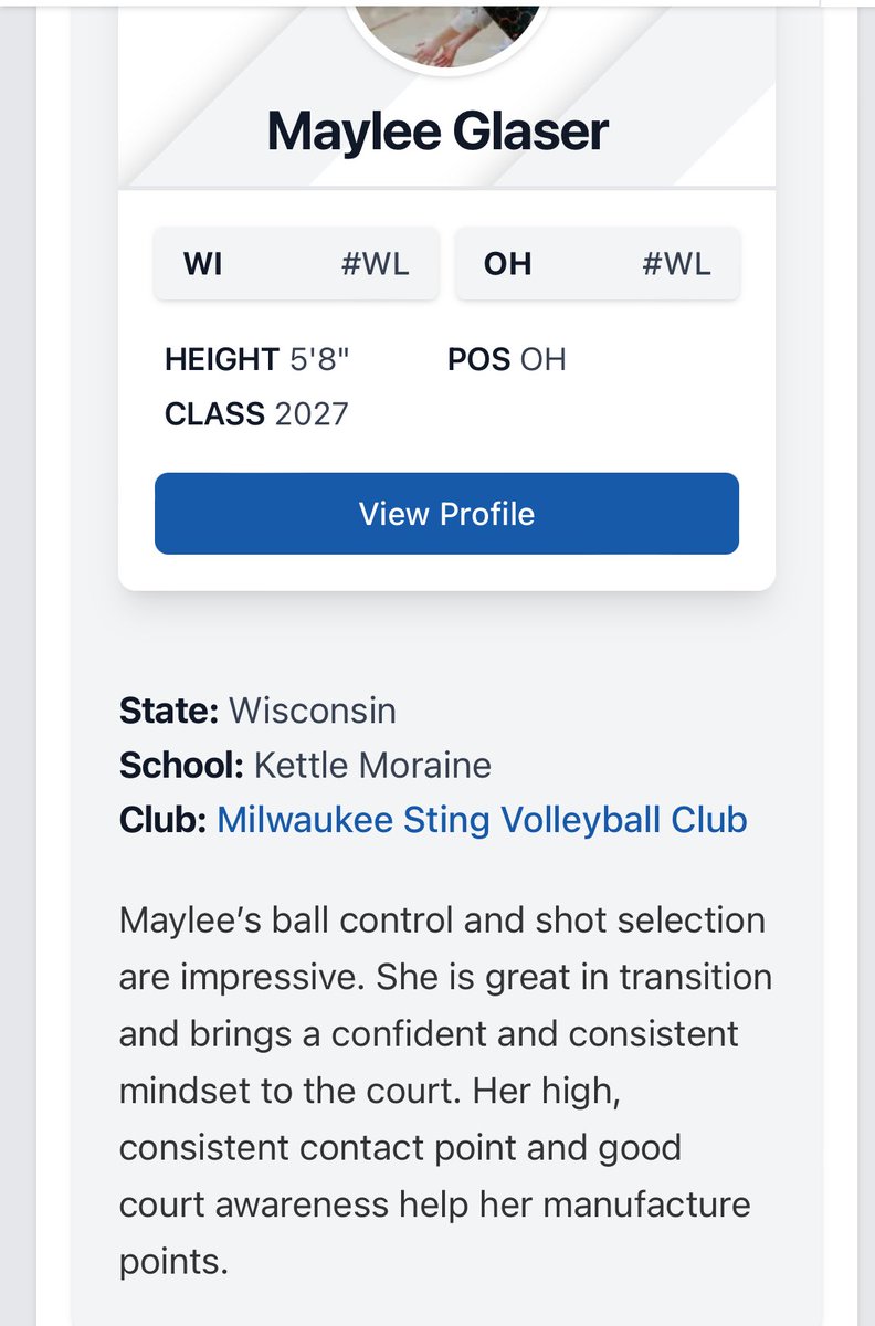Honored to be named in the top pin hitters at the #PDChampionsCup ! Thank you <a href="/prepdigrachel/">PrepDigRachel</a> for the write up! 😊 <a href="/PrepDig/">Prep Dig 🏐</a> <a href="/PrepDigWI/">Prep Dig Wisconsin</a>