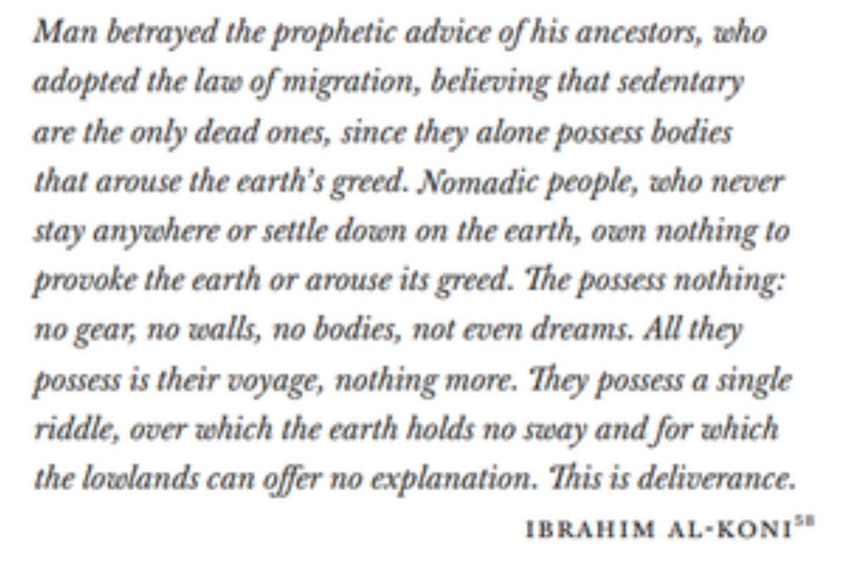 DilettanteryPod's tweet image. Ibrahim al-Koni on the nomadic vs the settled
