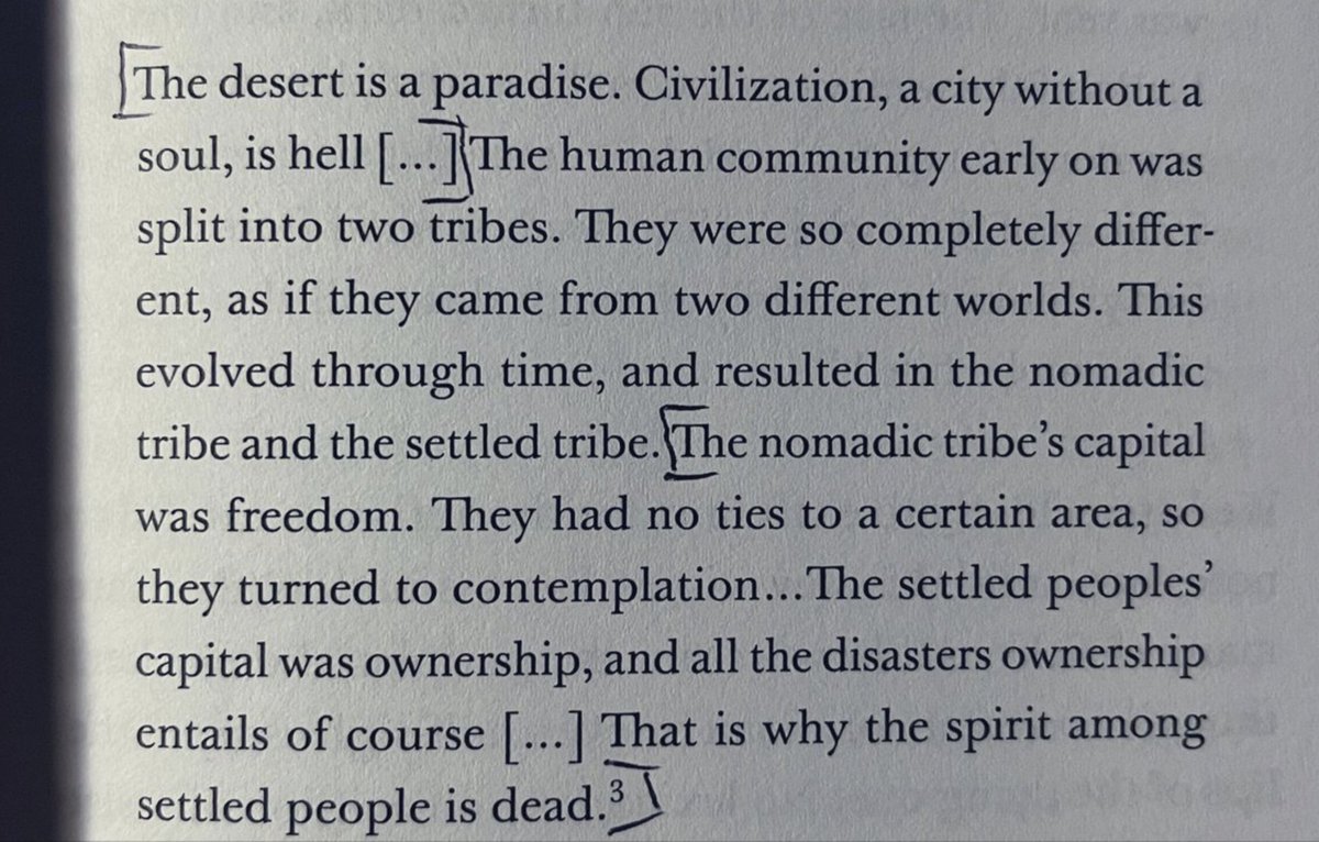 DilettanteryPod's tweet image. Ibrahim al-Koni on the nomadic vs the settled