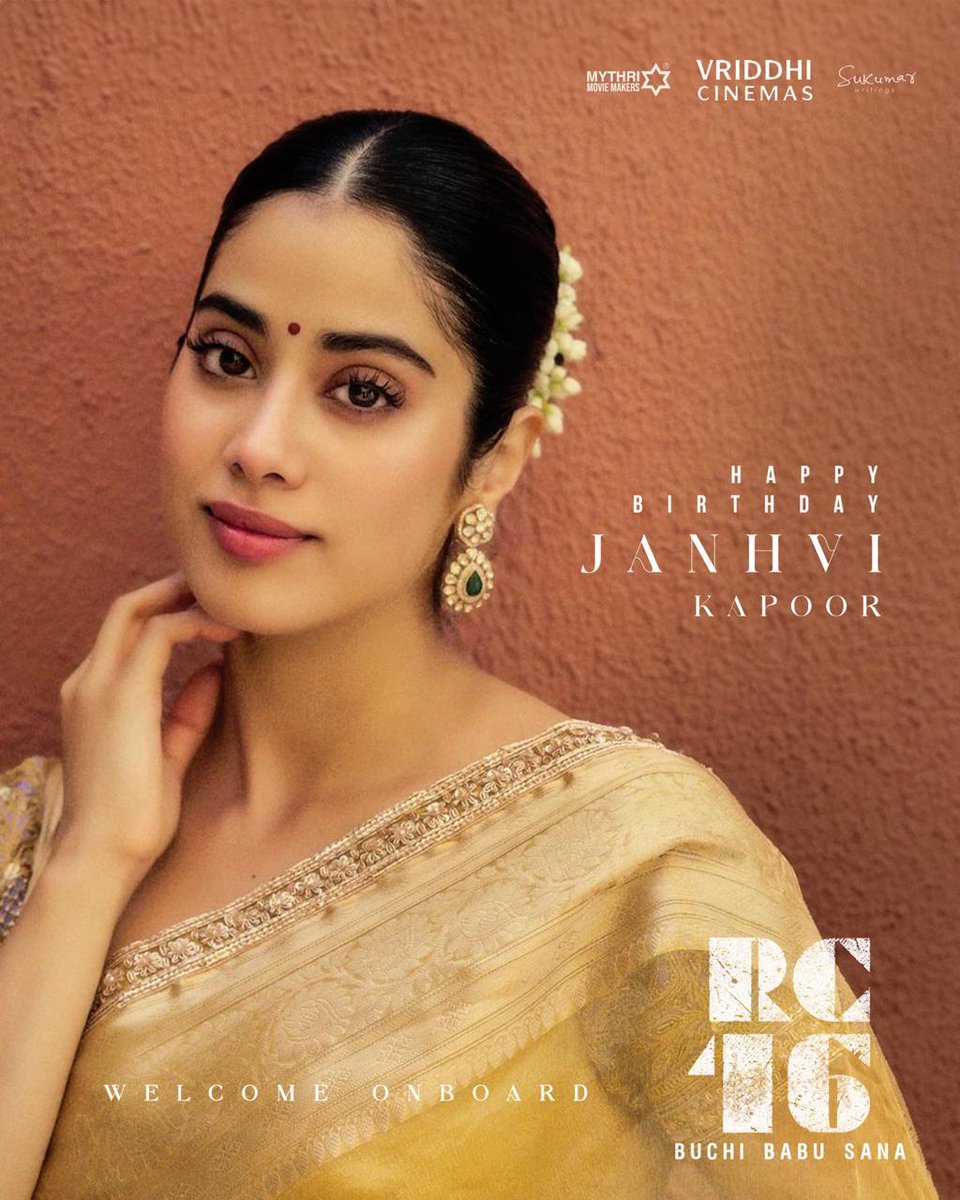 #RC16 welcomes Birthday Girl #JanhviKapoor on-board! #Shivarajkumar is Playing a key role.

#RamCharanRevolts In theatres 2025!