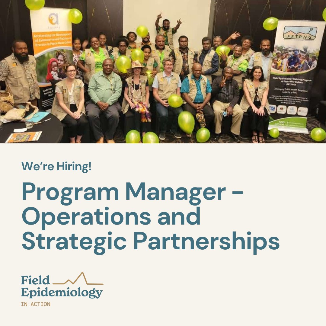 We’re hiring a #ProgramManager! Manage the #FEiA program as we support Pacific-based #FETPs. Based in Australia (Newcastle preferred). #FieldEpidemiology Apply now > livehire.com/careers/univer…