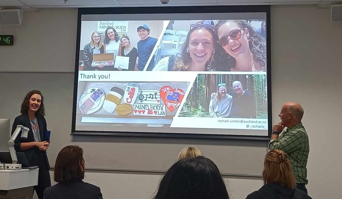 Health Psychology Auckland (@healthpsychakl) on Twitter photo This week's seminar series was all about <a href="/_RachaelY_/">Rachael Yielder</a>'s #Fulbright experience at Stanford๐บ๐ธ ๐ณ๐ฟ
Rachael shared her highlights of working with <a href="/AliaCrum/">Alia J. Crum, PhD</a> and the Mind & Body Lab, exploring how illness and body mindsets influence people's health.
<a href="/FulbrightNZ/">Fulbright NZ</a> <a href="/StanfordPsych/">Stanford Psychology</a> <a href="/FMHS_UoA/">Faculty of Medical and Health Sciences UoA</a> This week's seminar series was all about <a href="/_RachaelY_/">Rachael Yielder</a>'s #Fulbright experience at Stanford๐บ๐ธ ๐ณ๐ฟ
Rachael shared her highlights of working with <a href="/AliaCrum/">Alia J. Crum, PhD</a> and the Mind & Body Lab, exploring how illness and body mindsets influence people's health.
<a href="/FulbrightNZ/">Fulbright NZ</a> <a href="/StanfordPsych/">Stanford Psychology</a> <a href="/FMHS_UoA/">Faculty of Medical and Health Sciences UoA</a>