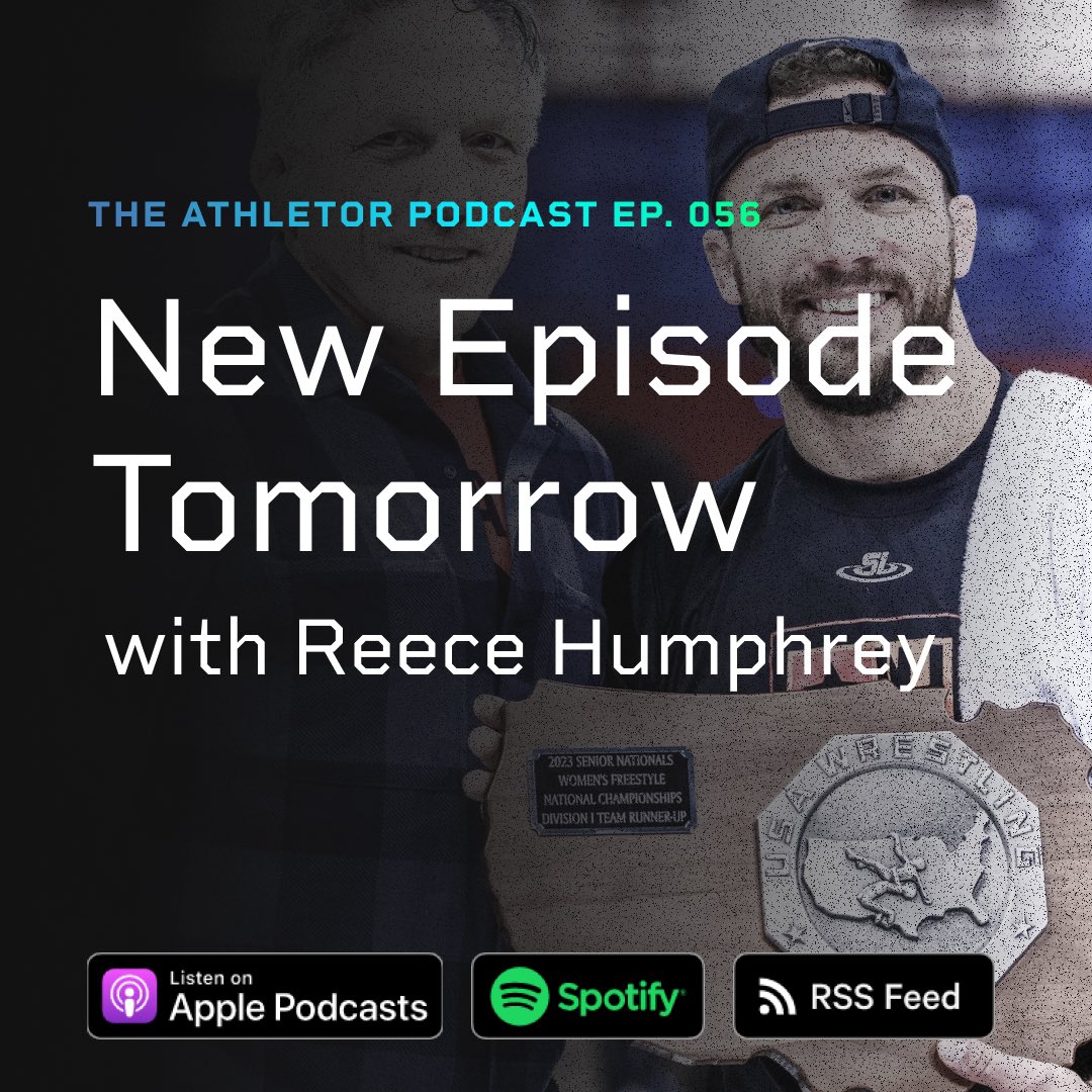 Episode 056 of the Athletor Podcast with Ree*ce Humphrey* and Mike Mal is happening tomorrow! You can listen on Spotify, Apple Podcasts, Youtube, or wherever you get your podcasts. 🎧  - bit.ly/athletor-spoti… 🖥️  - bit.ly/athletor 📸  - @Tony_Rotundo