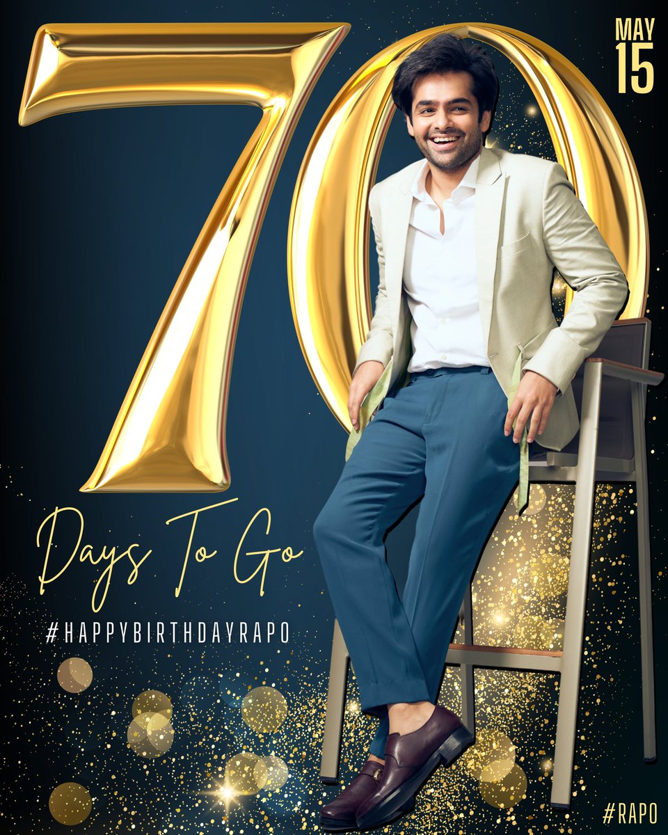 Elevating Hearts, Inspiring Souls & Soaring To New Heights With Every Performance 🧨 70 Days To Go , Advance Birthday Wishes To USTAAD @ramsayz 💙🤍 Exciting Celebrations Ahead :) #RAmPOthineni #RAPO @RAPOEdits