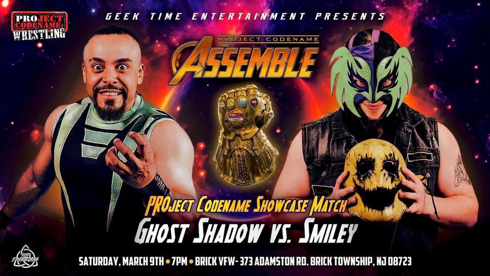 Sleeper match of the night as @OGGhostshadow & @Smiley_Lucha put some lucha style on display as a @PROject_CW Showcase Fight THIS SATURDAY in Brick, NJ!!! Get tickets: tinyurl.com/PROjectcodenam…