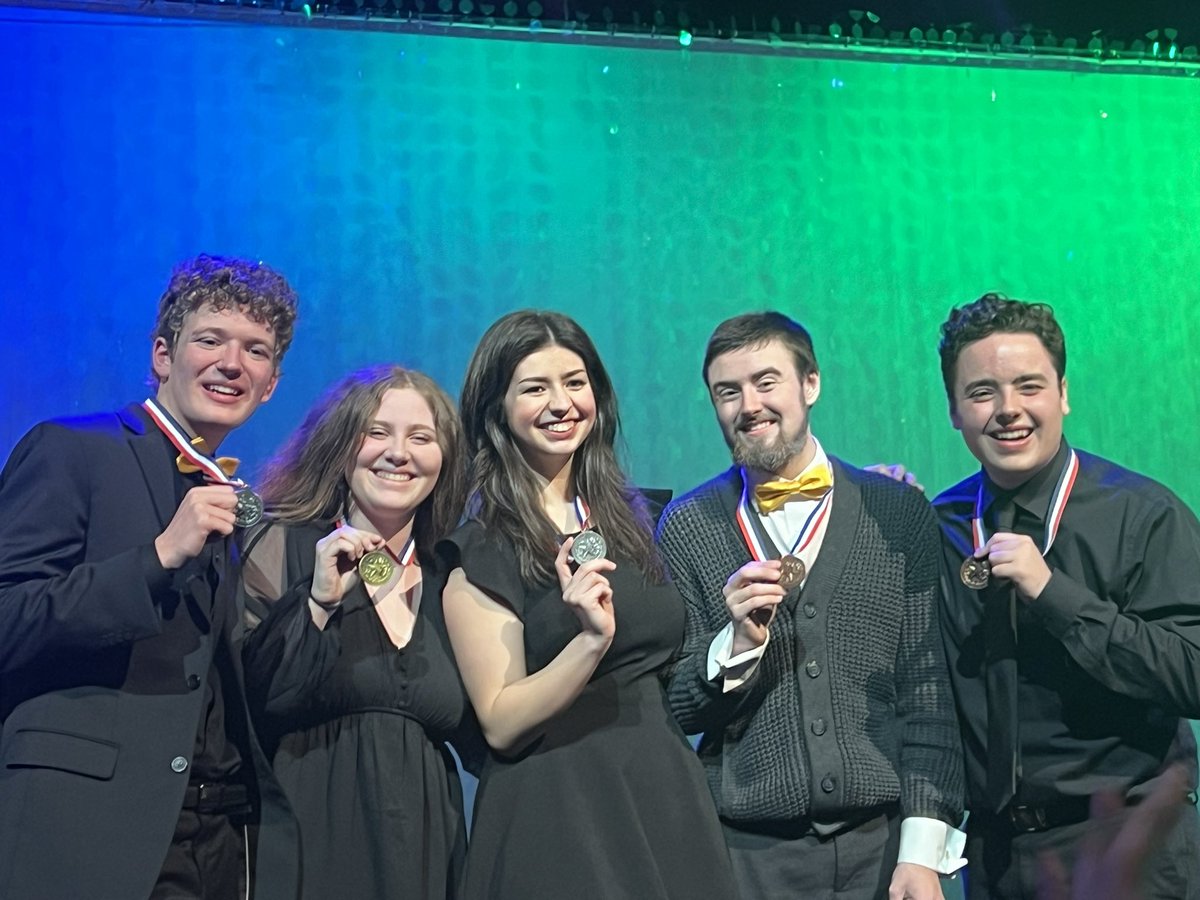 Advancing to District! 
Awards:
Best Technician - Gabby Estrada 
Honorable Mention - Bradford Arnold &amp; Maxwell Nelson 
All Star Cast - Isabella Skrukrud &amp; Parker Schell 
Best Performer - Katy Deml