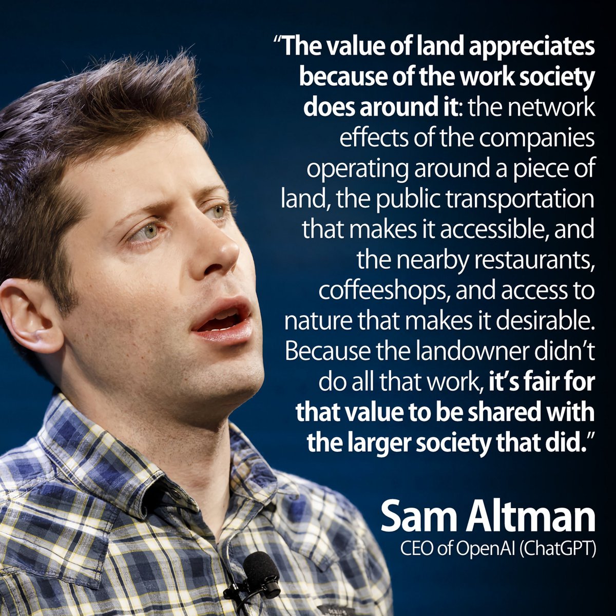 OpenAI CEO on Land Value Tax