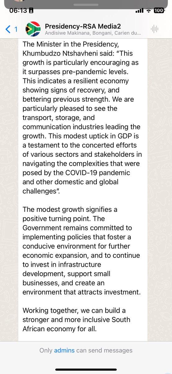 Wow. Just wow. @Khu_Ntshavheni thinks 0,6% GDP growth is an achievement!