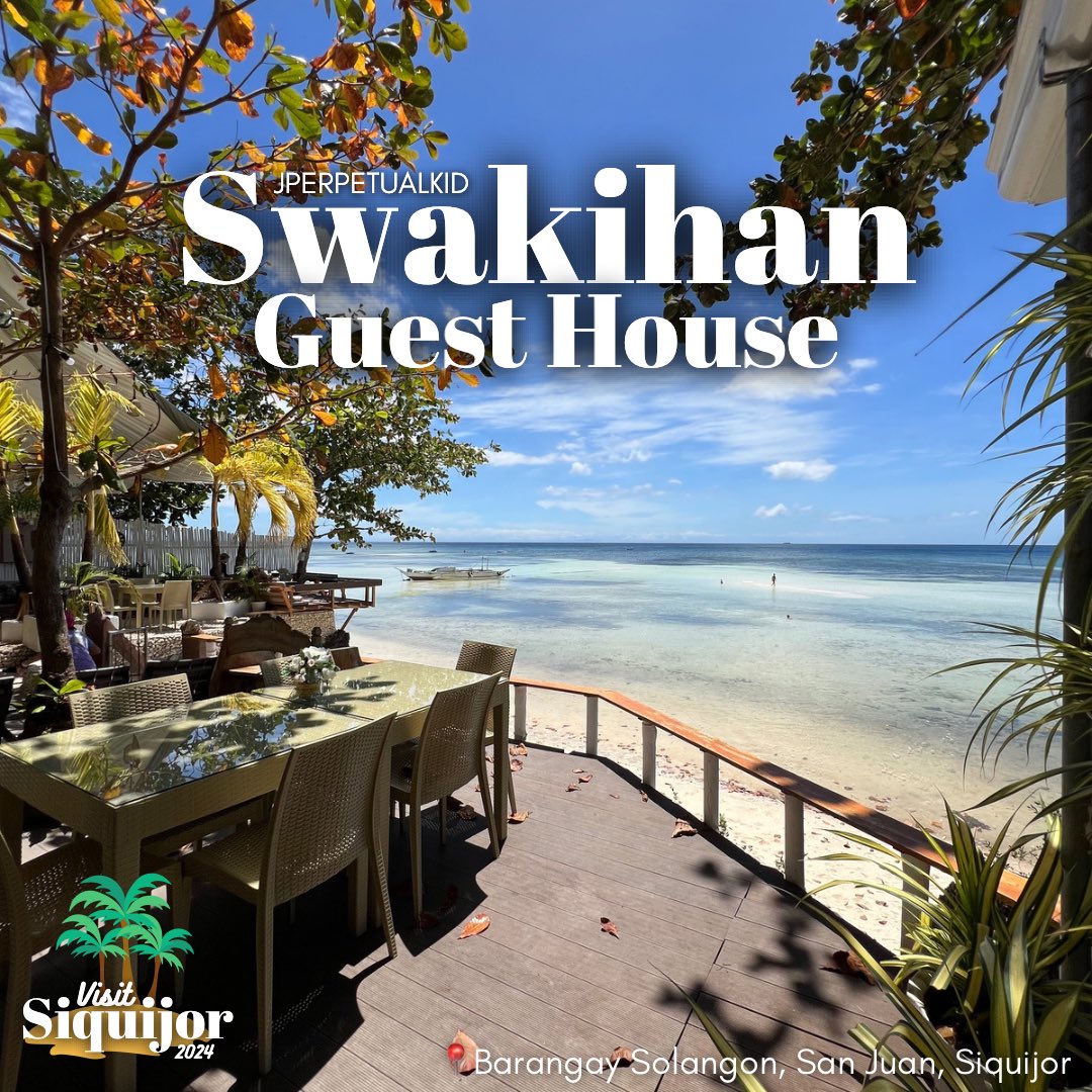 JPerpetualKid's tweet photo. #JPerpetualKidExplores | #VisitSiquijor2024 

Enjoy your summer vacation in Siquijor by staying at this beachfront hotel in the island.

📍Swakihan Guest House
Solangon, San Juan
Siquijor, Philippines

🏡 Book a room here: https://t.co/FAWFgceYSH

#Summer #Philippines #Beach https://t.co/ddIpLqWIr2