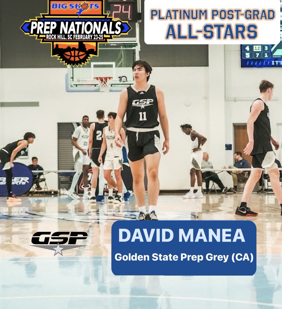 GoldenStatePrepBball (@gsp_bball) on Twitter photo Congrats to our guys who were named All Tournament Team Platinum Post Grad Division at Big Shots Nationals <a href="/BigShotsGlobal/">BIG SH🏀TS</a>
6’7 Bryce Coleman <a href="/bryce12314/">BColeman</a>
6’4 Carmelo Clarke-Tarver <a href="/melotarver/">Carmelo Clarke-Tarver</a>
6’6 David Manea <a href="/davidmanea2023/">David Manea</a> Congrats to our guys who were named All Tournament Team Platinum Post Grad Division at Big Shots Nationals <a href="/BigShotsGlobal/">BIG SH🏀TS</a>
6’7 Bryce Coleman <a href="/bryce12314/">BColeman</a>
6’4 Carmelo Clarke-Tarver <a href="/melotarver/">Carmelo Clarke-Tarver</a>
6’6 David Manea <a href="/davidmanea2023/">David Manea</a>