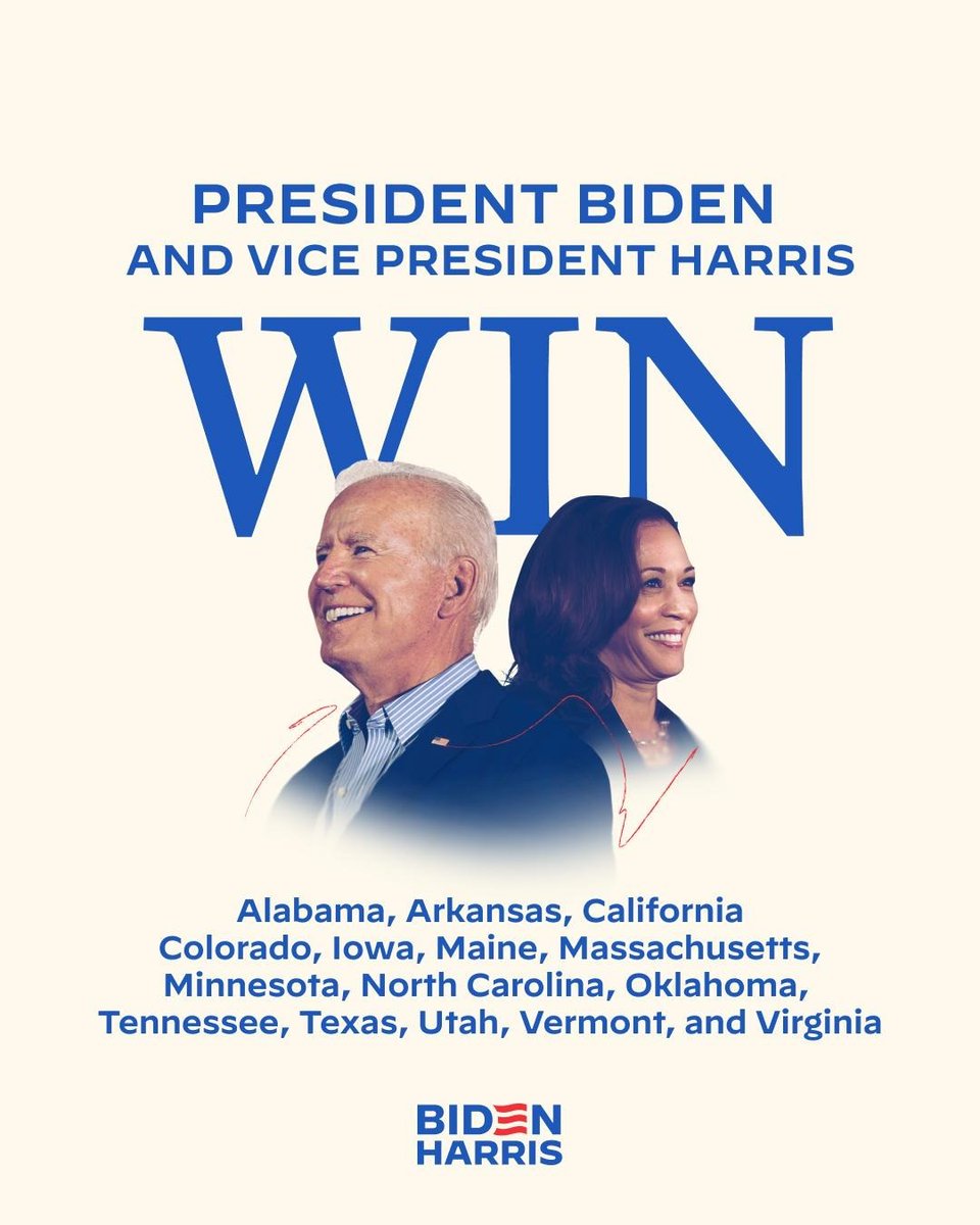 Thank you, Super Tuesday states!