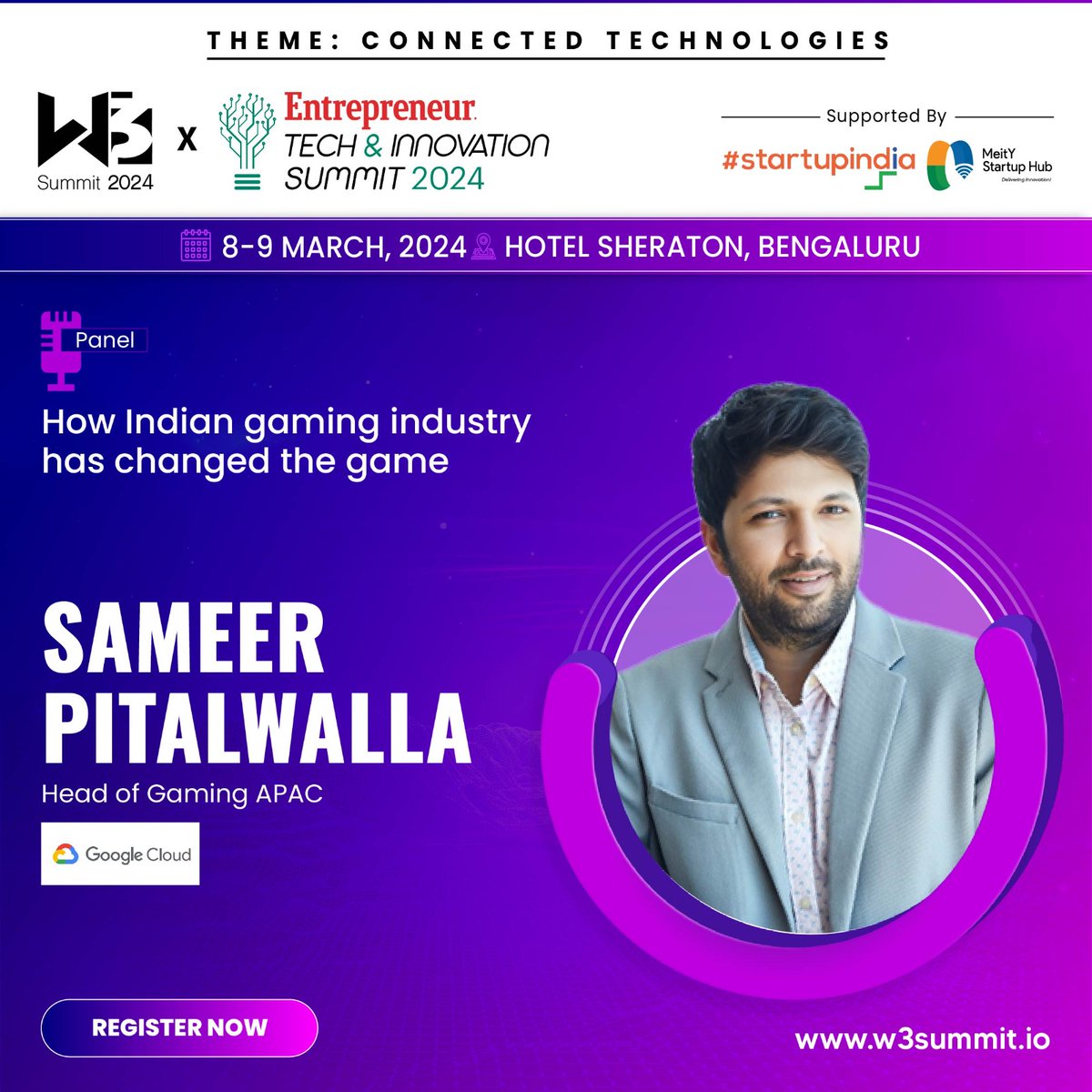 EntrepreneurIND's tweet image. 🎮 Gear up, gamers! 

Sameer Pitalwalla, the elder brain powering Google Cloud&apos;s APAC gaming realm, is headed on a quest to the W3 Summit!

Register Now: ow.ly/LMjT50QGwLK

#GameChanger #GoogleGaming #TechWizard #W3Summit #Bengaluru #Event #gaming #gamedev
