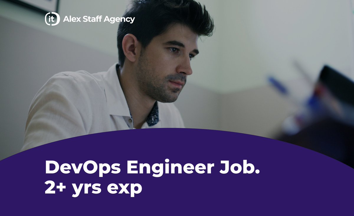 AlexStaffAgency's tweet image. NEW JOB — Senior DevOps Engineer
#RemoteWork

💰Bonuses:
- Nice salary
- English language courses
- Flexible schedule

You’ll need – 2+ years of experience in a DevOps position

Send us your resume 👉 alexstaff.agency/devops_enginee…

#JobOpening #SeniorDevOps  #Engineering
