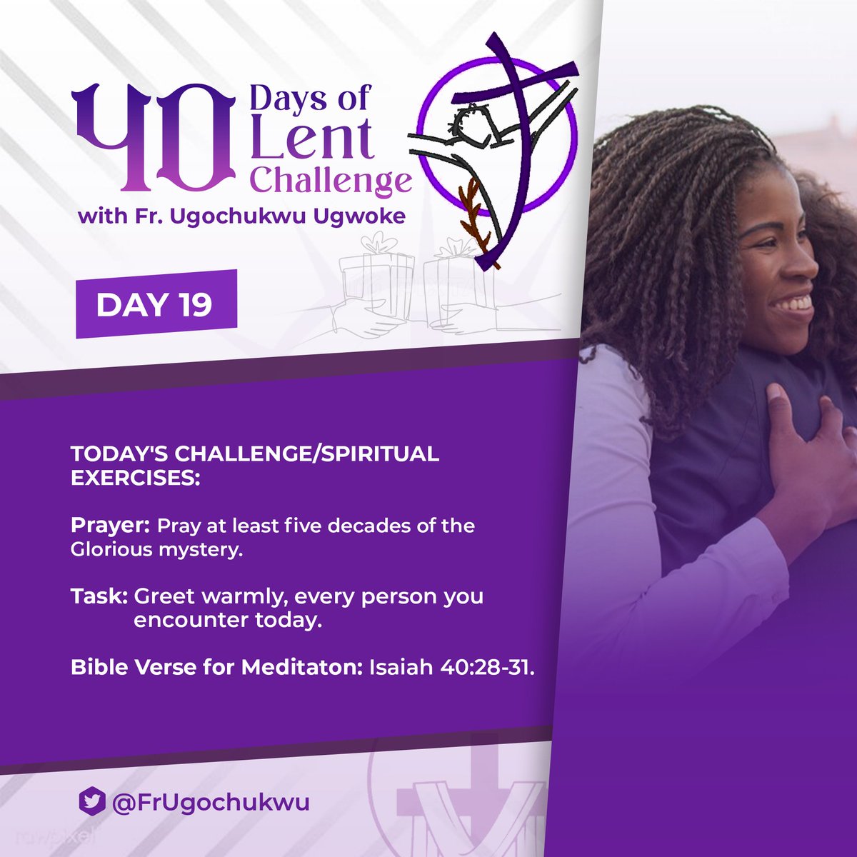 Day 19 of our #40DaysofLentChallenge