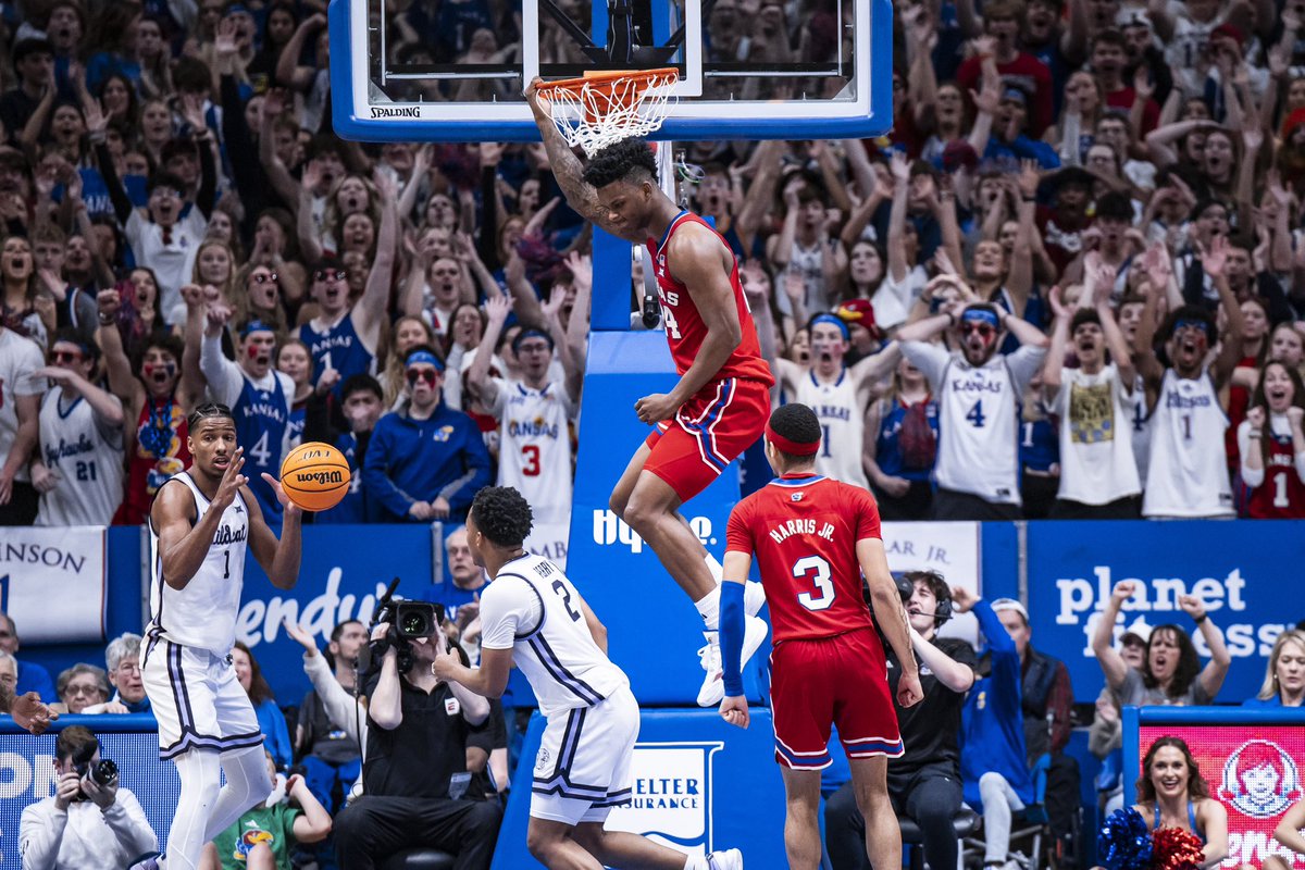 KUAthletics's tweet image. Kansas extends the all-time series lead over Kansas State to 202-96.

The most wins of any one team against another in NCAA history.