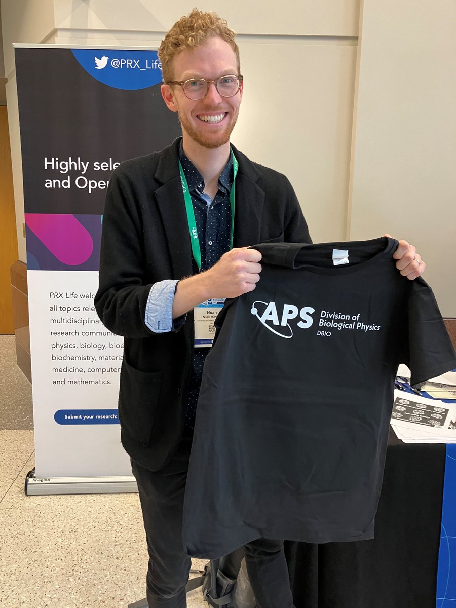 We know you want one of the hottest commodities at #APSMarch: a coveted @APSDBio t-shirt! Enter our daily draw: Visit today's poster session (11:30-2:30, Hall BC) and vote for your favourite DBIO poster and/or Drop by our membership table (room 103C) Thx to @Noah_P_Mitchell