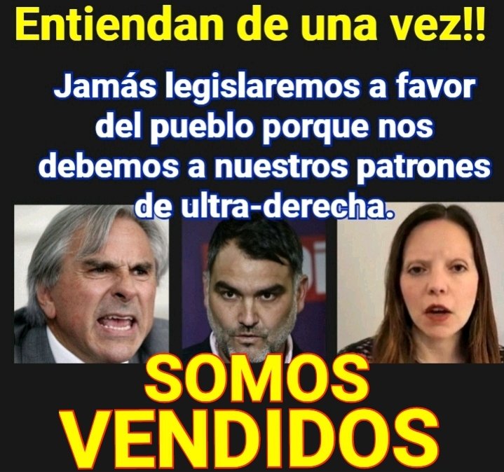 Incorru47125032's tweet photo. Pregunta:
¿Alguien sabe si en todos estos años legislando, el
"Raspado de olla" Moreira ,el "hijo de Pedófilo" Macaya, o la "Peluche" Camila Flores han propuesto al menos una ley para mejorar algún derecho social del pueblo?
Con una me conformo 
¿Alguien sabe de algo?🤔
Cri-cri.. https://t.co/pLwKs65Jld