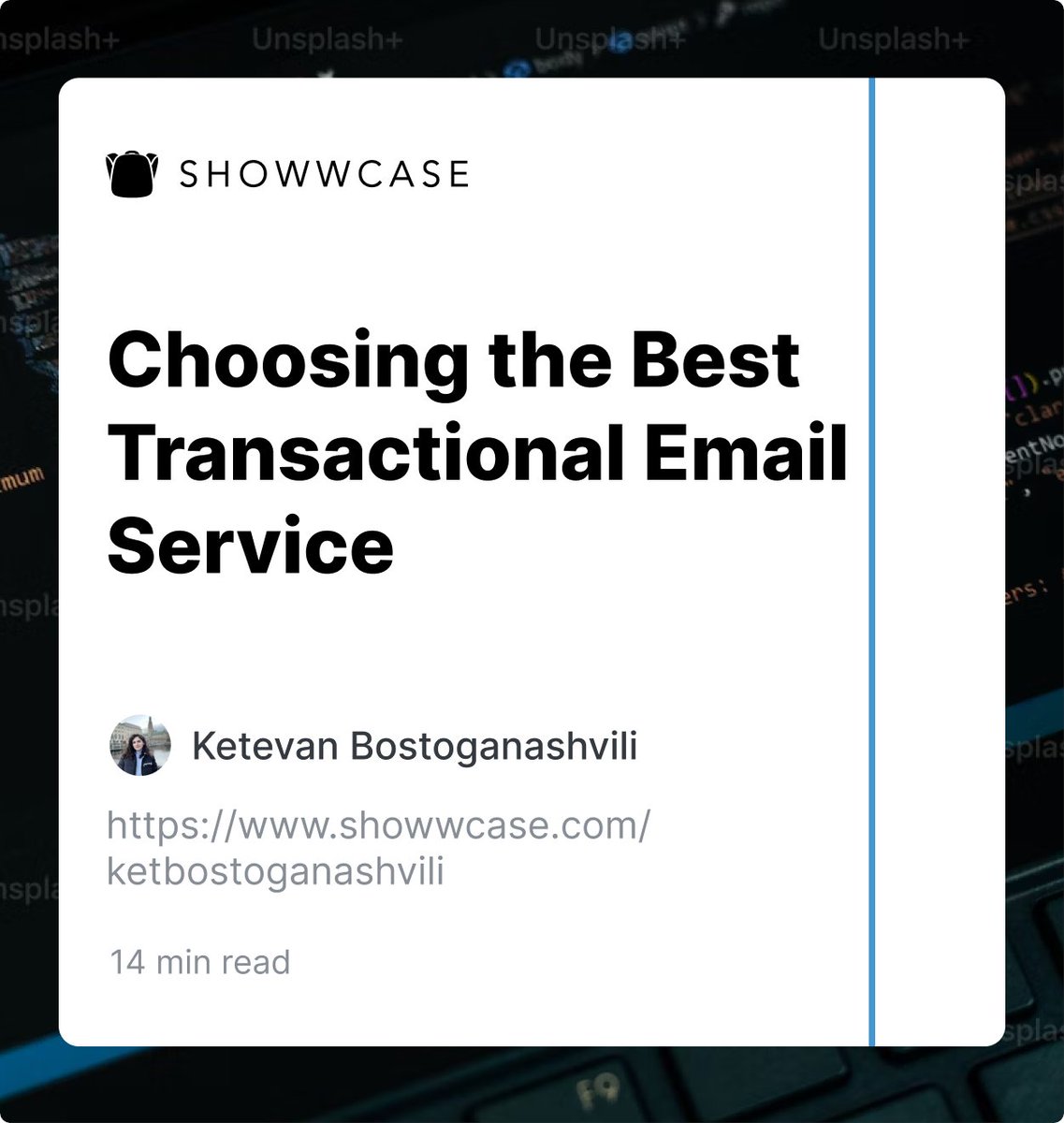 Uncover the hidden gems of transactional email services! Discover top-tier platforms, dissected and decoded for your business's email needs. Here is an in-depth analysis by Ketevan Bostoganashvili! Read here 👇 showwcase.com/article/37914/…