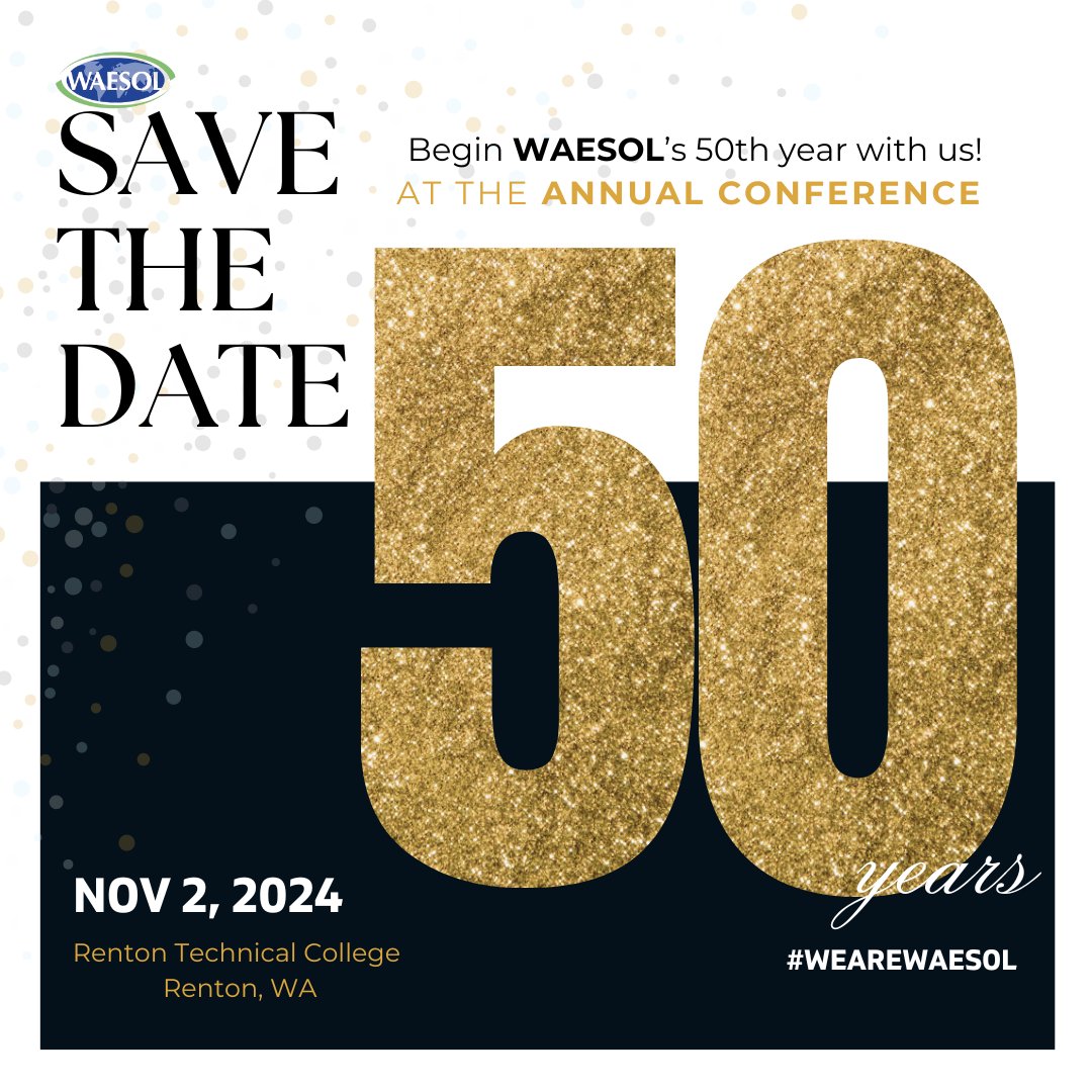 Coming up on 50... #wearewaesol #tesol #elt