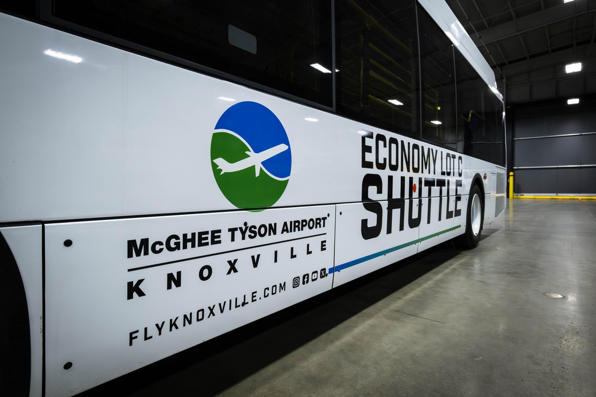 We are taking brand building to new heights...✈️ check out these NEW wraps for @Flyknoxville's economy lot shuttle buses! 

#graphiccreations #knoxvilletn #vehiclewraps #shuttlewrap #mcgheetysonairport