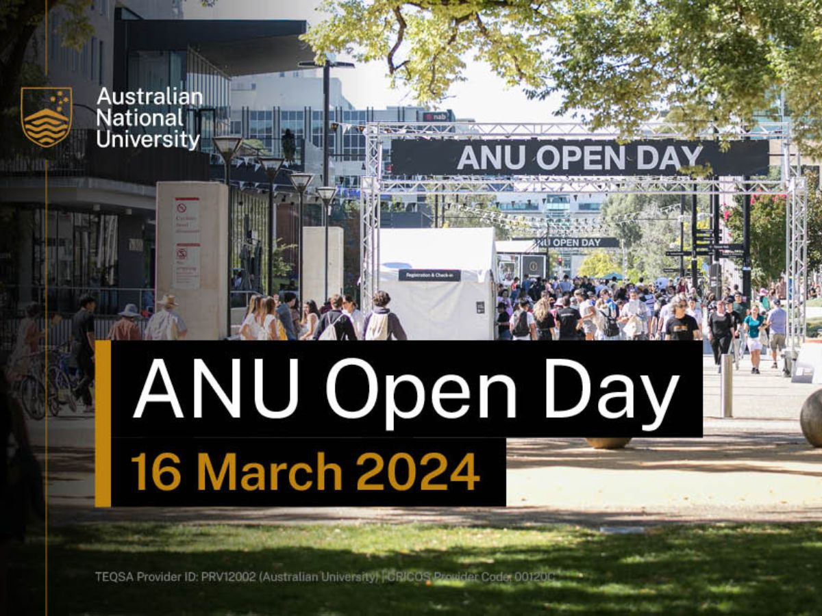 Join us for ANU Open Day 2024! Chat to students, staff and alumni, and ask questions about our degrees, scholarships and accommodation in the heart of Canberra. 👏 We can’t wait to see you there! Click here for all the details: openday.anu.edu.au