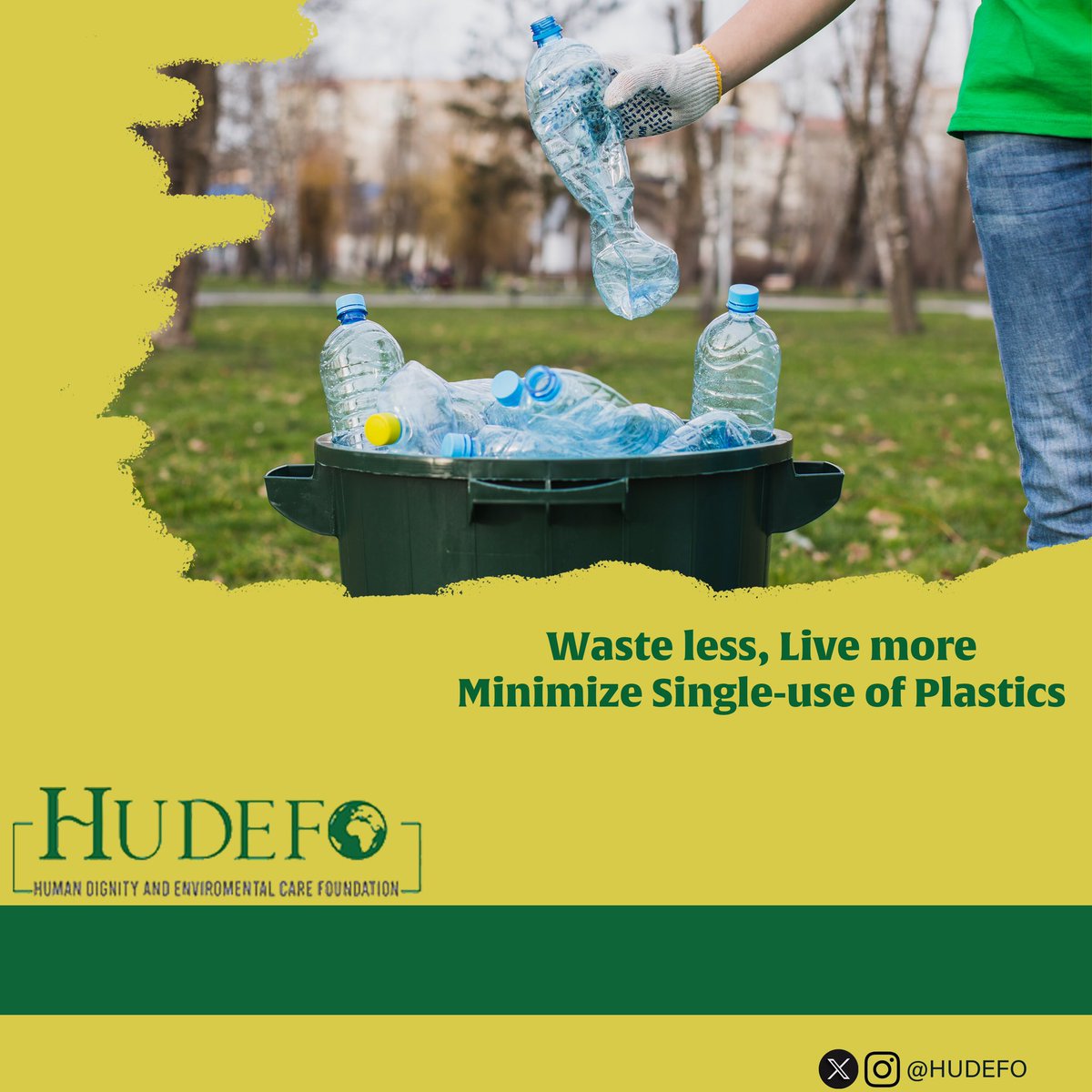 Waste Less, Live more
Minimize Single-use of Plastics

#ReduceReuseRecycle #WasteManagement #ZeroWaste #SustainableLiving #GreenInitiative #WasteReduction