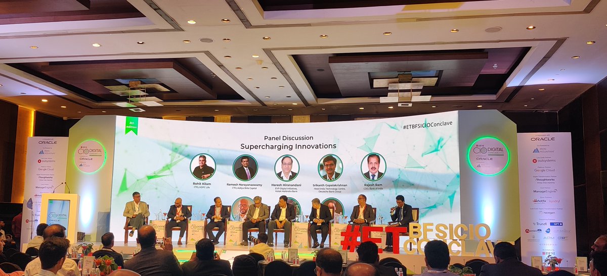 usharmaa999's tweet image. Innovation is the practical implementation of ideas that result in the introduction of new goods or services or improvement in offering goods or services.
Panel Discussion on Supercharging Innovations

 #ETBFSICIOConclave @et