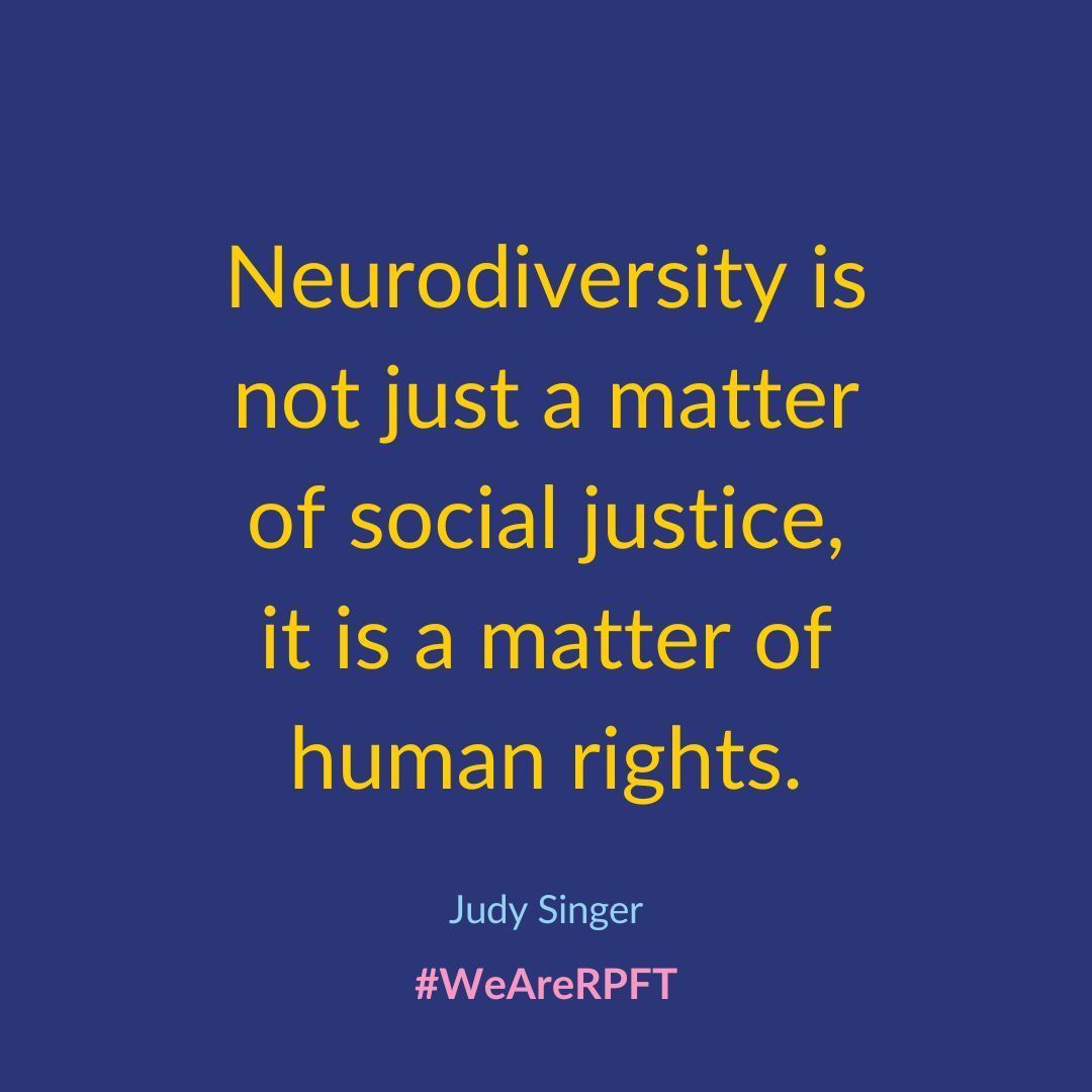 #WeAreRPFT #NeurodiversityAtWork #DiversityAndInclusion #NeurodiverseTalent