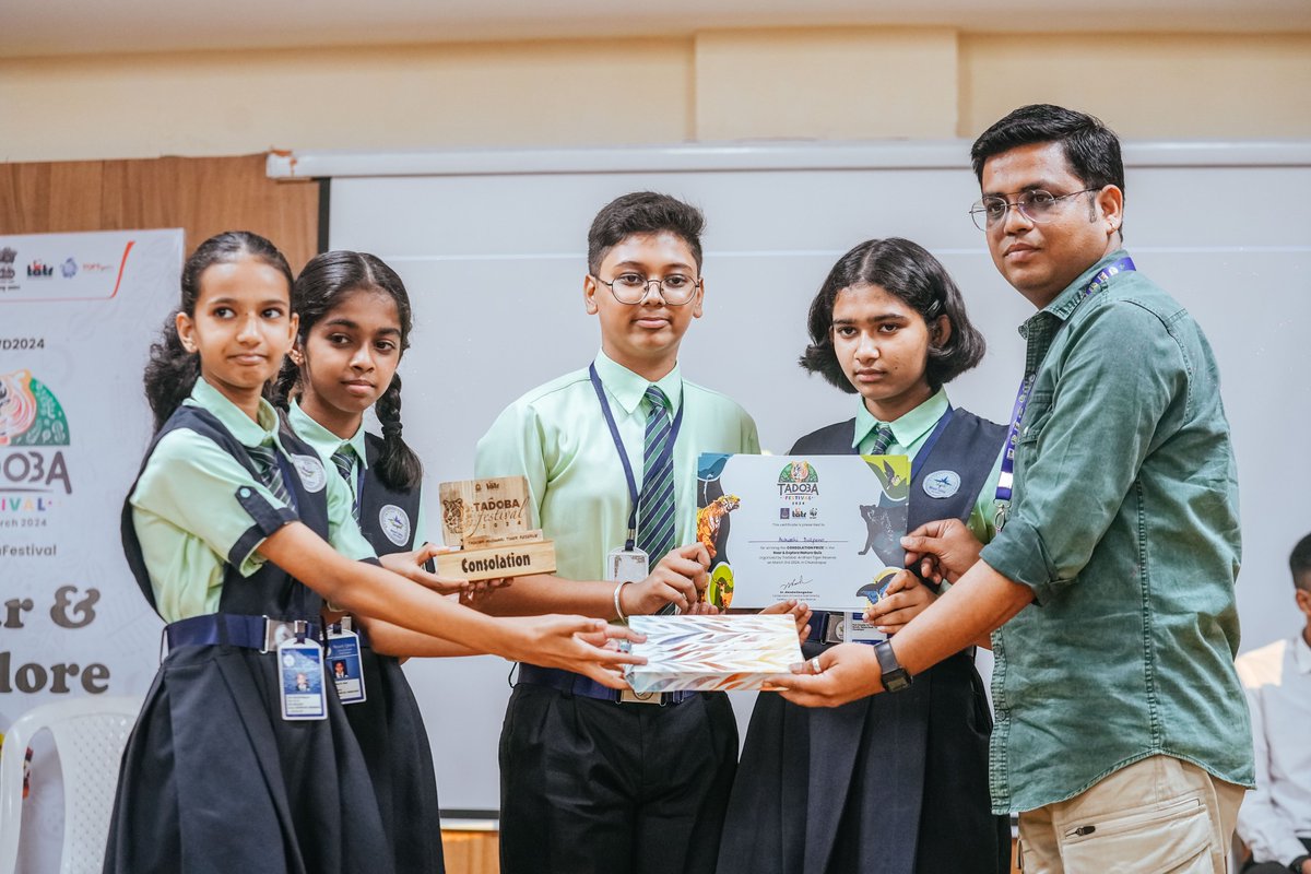 We thank everyone from the team WWF -for organizing the Quiz to celebrate the UN World Wildlife Day, at the #TadobaFestival, & test participants on Tadoba's rich biodiversity, &conservation endeavors. #WWD2024 #ConnectingPeopleAndPlanet #DigitalInnovation #WildlifeConservation