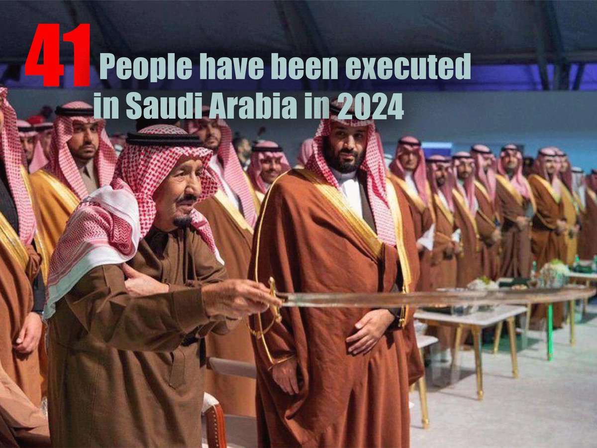 41 people have been executed in Saudi Arabia since 2024, more than 1 person every 2 days.