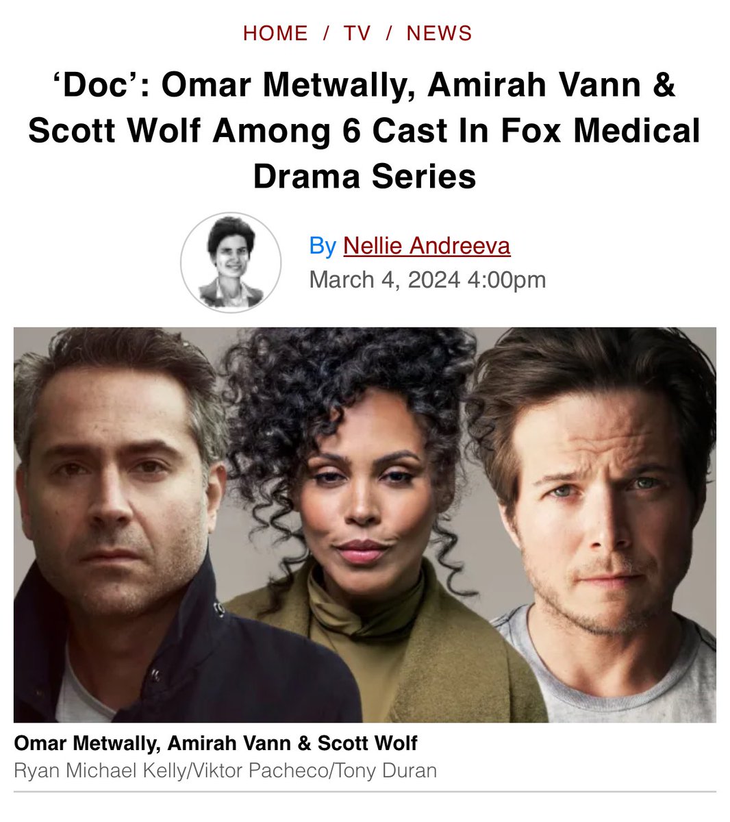 Soooooooo EXCITED to be joining this INCREDIBLE team and this TRULY SPECIAL show. And back on @FOXTV where just a few short years ago it all started for me on that one show….😉 Can’t wait for you all to see this one! Love, a very happy TV Doctor. 🙏🏻❤️ #Doc